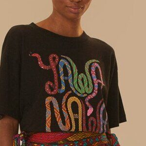 FARM RIO yawanawa relaxed t-shirt, XXS, NWT